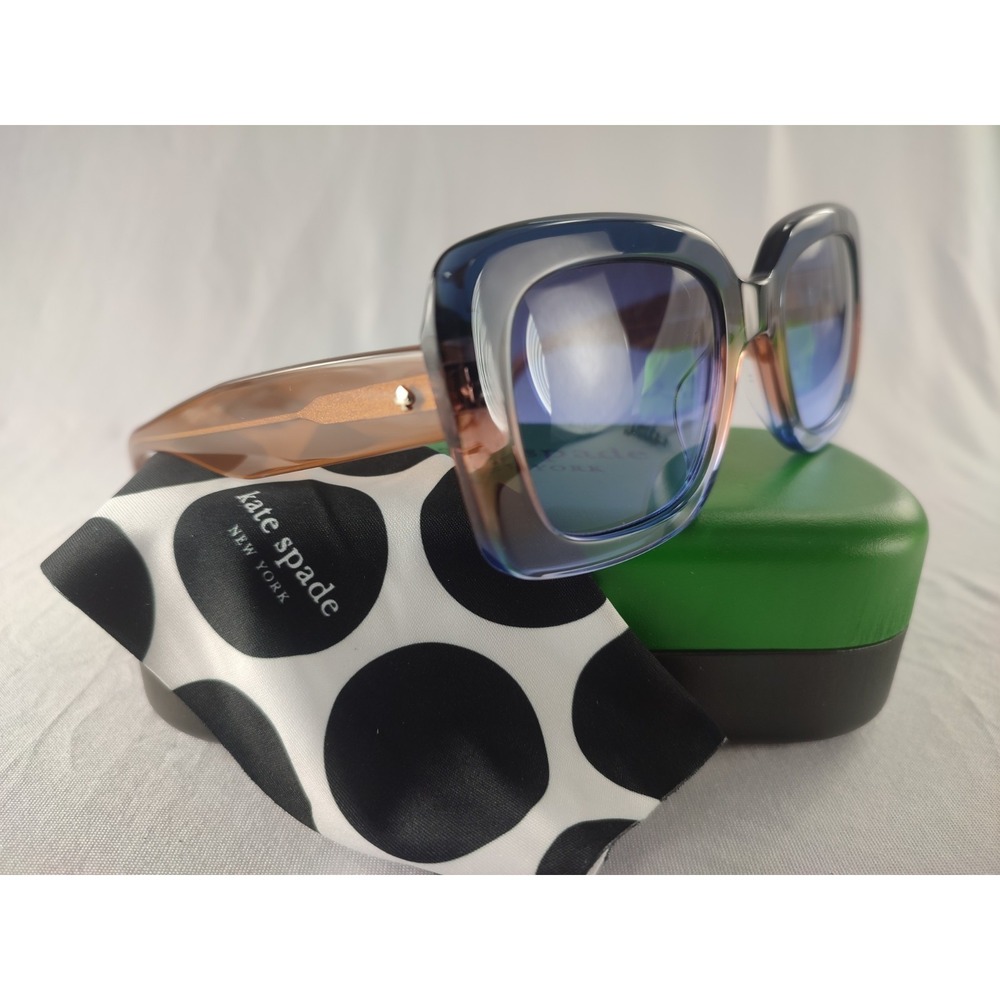 Kate Spade Bellamy/S YRQGB Women's Sunglasses Blue Beige Gradient 52mm NWT